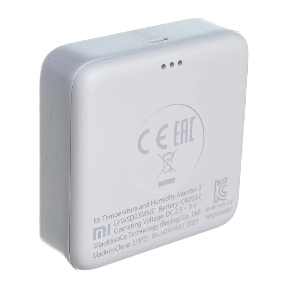 Белый датчик температуры и влажности Xiaomi Mi Temperature and Humidity Monitor 2