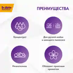 Универсальное средство для мытья полов и стен Dr.Aktiv Kombi, еврофлакон, 900 мл