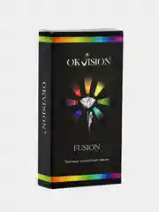 Черный цветные контактные линзы OKVision Fusion (-0.50) (-6.00), 8.6 /14.0 квартальные, 2 линзы
