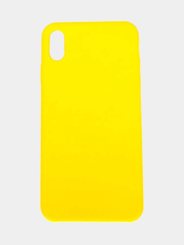 Чехол для iPhone XS Max ярко - жёлтый без логотипа