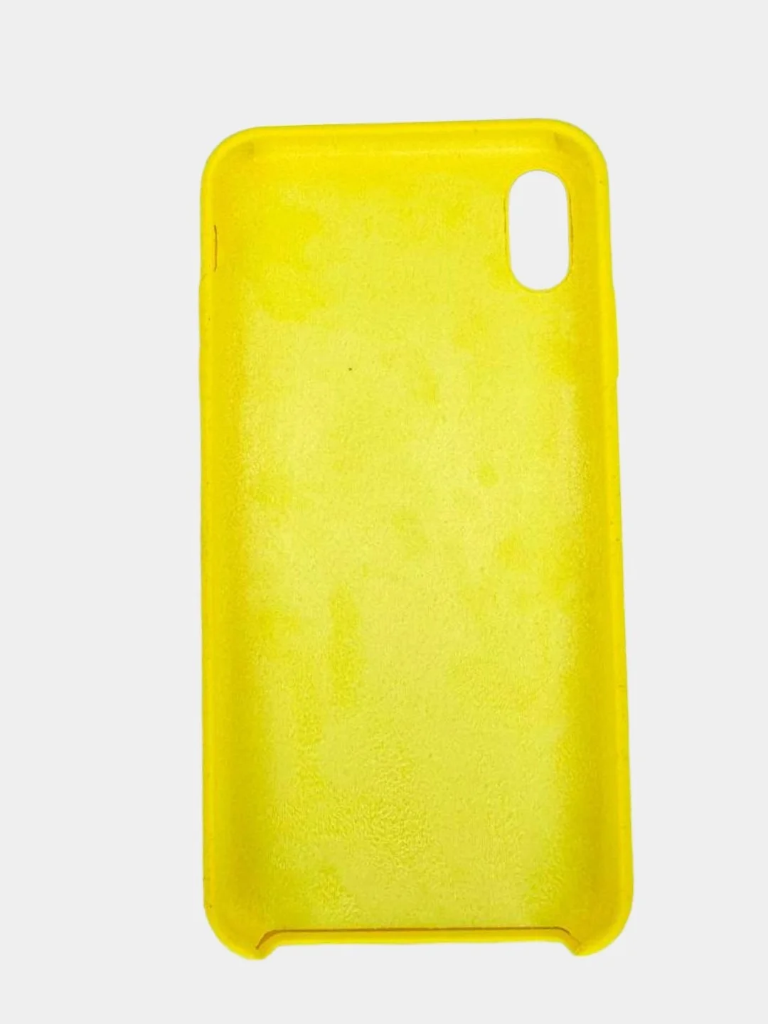 Чехол для iPhone XS Max ярко - жёлтый без логотипа