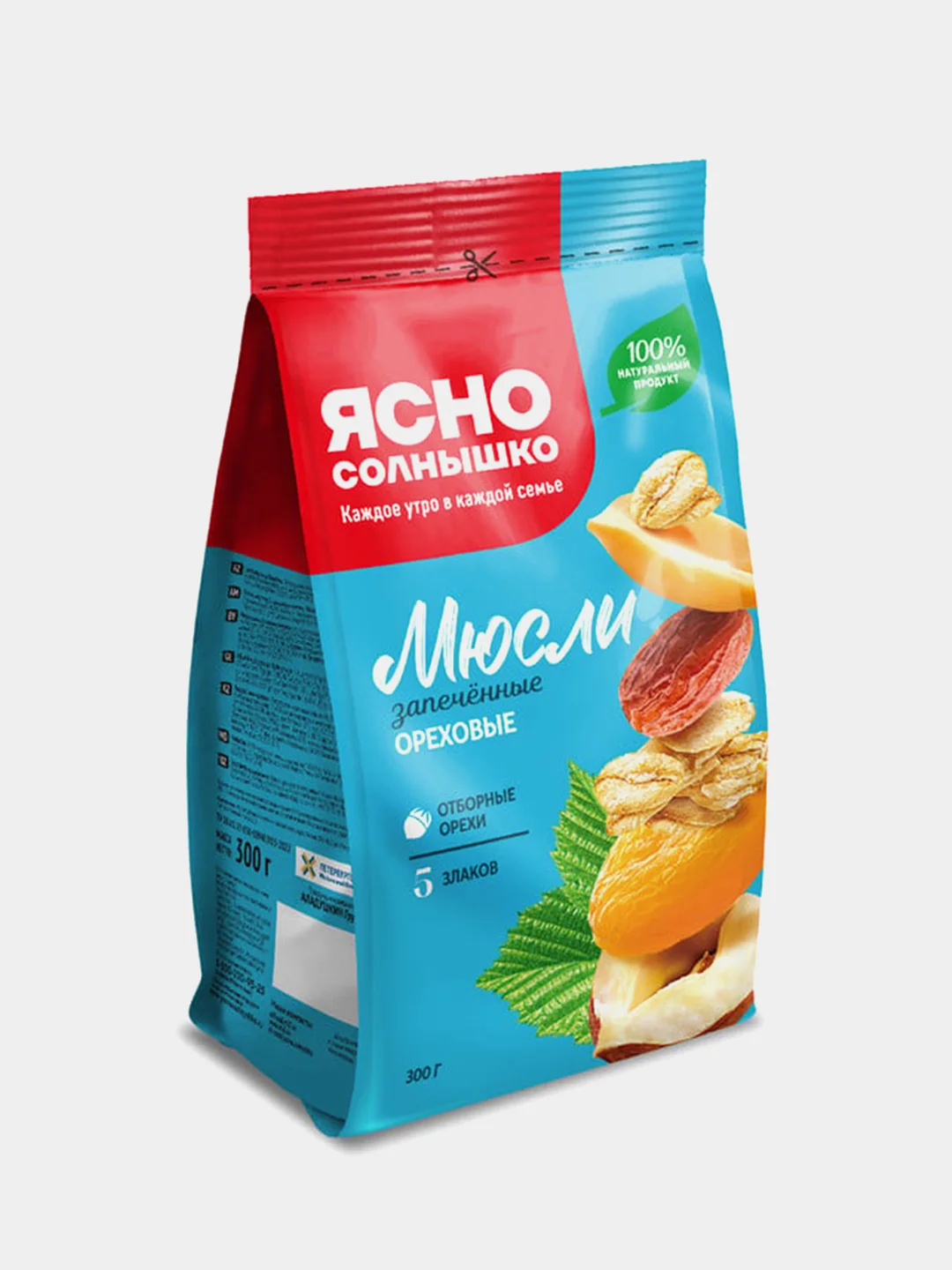 Мюсли запечённые Ясно солнышко Ореховые, 300 г