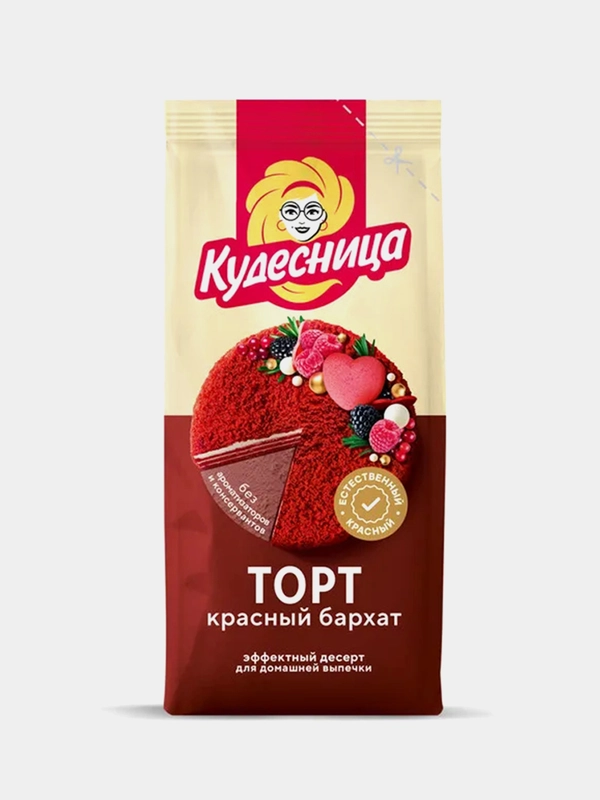 Смесь для выпечки Кудесница, Торт Красный бархат, 350 г