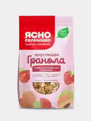 Гранола хрустящая Ясно солнышко, с клубникой, персиком и миндалем, 250 гр