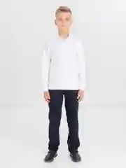 Белый рубашка для мальчика на клепках