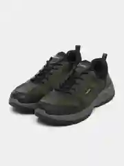 Зелёный хаки кроссовки мужские Rieker из натуральной кожи