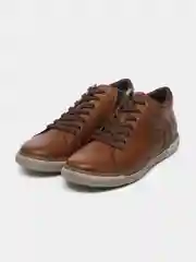 Коричневый кеды мужские демисезонные Rieker из натуральной кожи