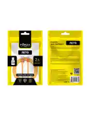 Кабель для зарядки "Лето" Micro USB, 1 метр, 2А, прорезиненный шнур, 4 цвета