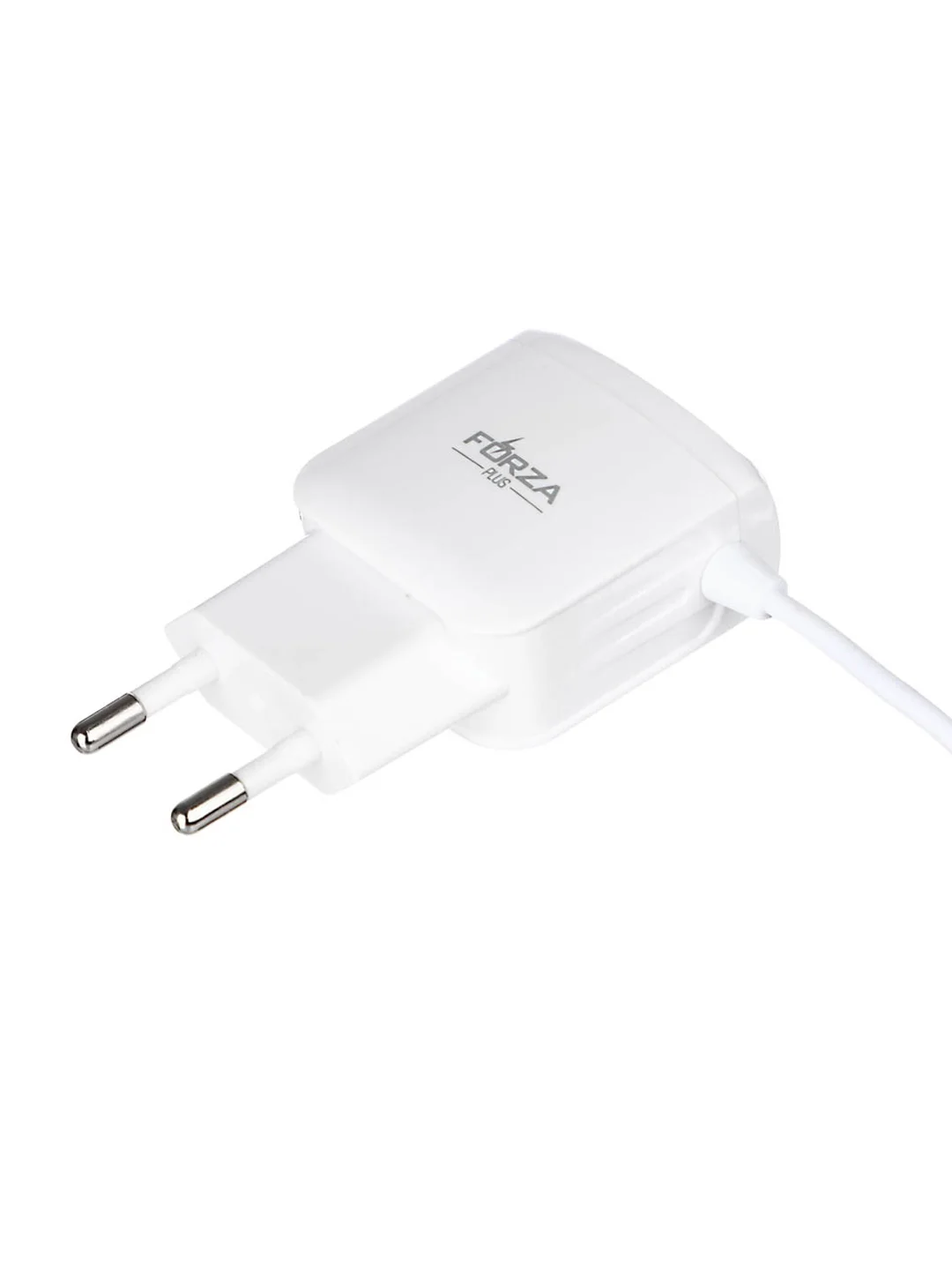 Сетевое зарядное устройство Старт, встроенный кабель, 2xUSB, 2 А, 5 В, белый