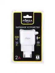 Сетевое зарядное устройство Старт, встроенный кабель, 2xUSB, 2 А, 5 В, белый