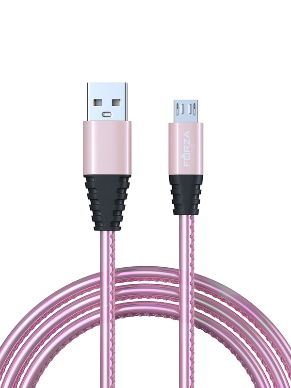 Кабель для зарядки Перламутр Micro USB, 1 метр, 2А, кожаная оплётка, 3 цвета