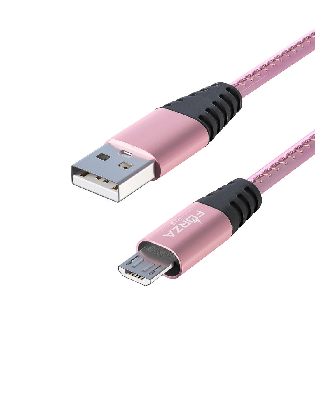 Кабель для зарядки Перламутр Micro USB, 1 метр, 2А, кожаная оплётка, 3 цвета