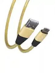 Кабель для зарядки Перламутр Micro USB, 1 метр, 2А, кожаная оплётка, 3 цвета