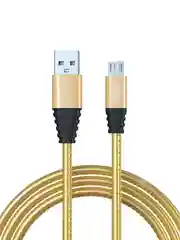 Кабель для зарядки Перламутр Micro USB, 1 метр, 2А, кожаная оплётка, 3 цвета