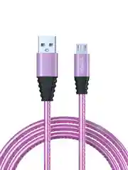 Кабель для зарядки Перламутр Micro USB, 1 метр, 2А, кожаная оплётка, 3 цвета