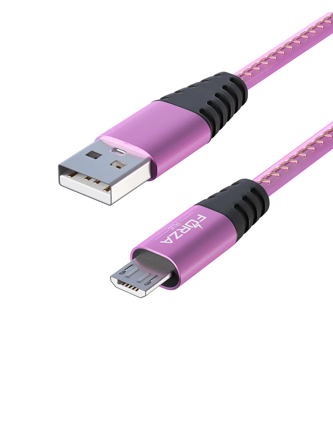Кабель для зарядки Перламутр Micro USB, 1 метр, 2А, кожаная оплётка, 3 цвета