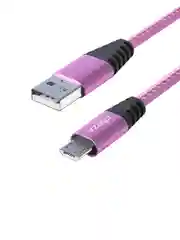 Кабель для зарядки Перламутр Micro USB, 1 метр, 2А, кожаная оплётка, 3 цвета