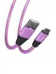 Кабель для зарядки Перламутр Micro USB, 1 метр, 2А, кожаная оплётка, 3 цвета