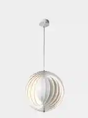 Подвесной светильник, люстра Луна Led Pendant Rotates Space Ball Metal White Moon