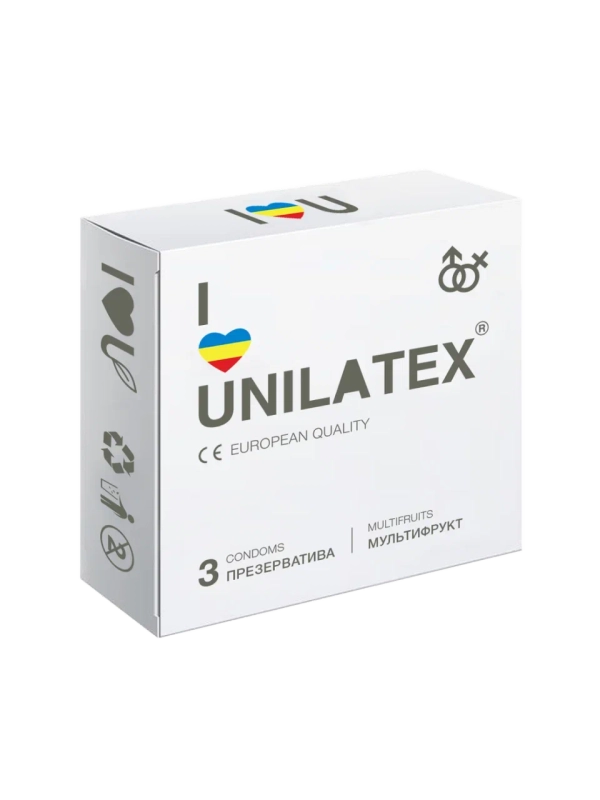 Презервативы UNILATEX Multifruits, 3 штуки
