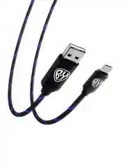 Кабель для зарядки армированный Micro USB, 1 метр, 3А, быстрая зарядка, LED подсветка