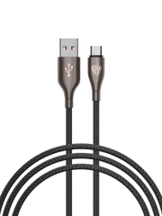 Кабель для зарядки керамика Type-C 1 метр, 3А, быстрая зарядка QC3.0, тканевая оплётка