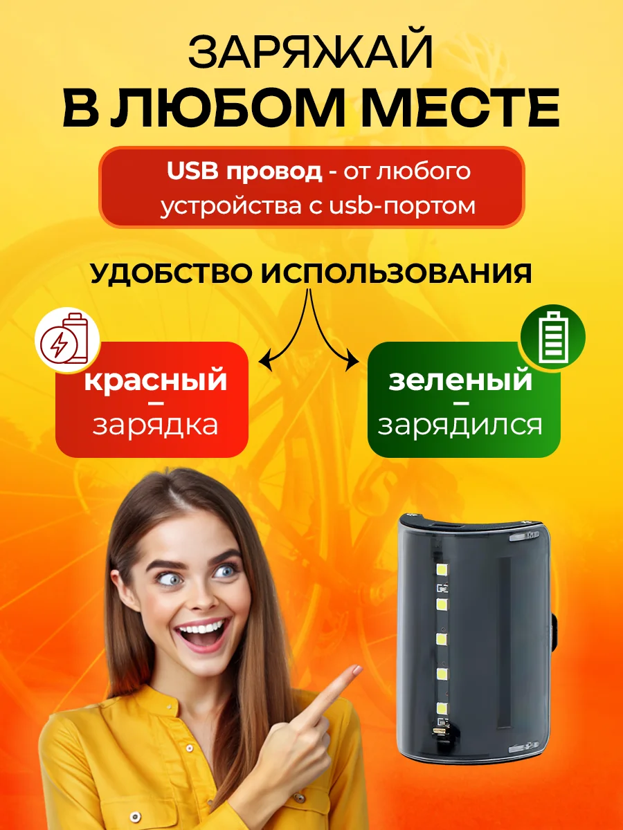 Фонарь для велосипеда W32