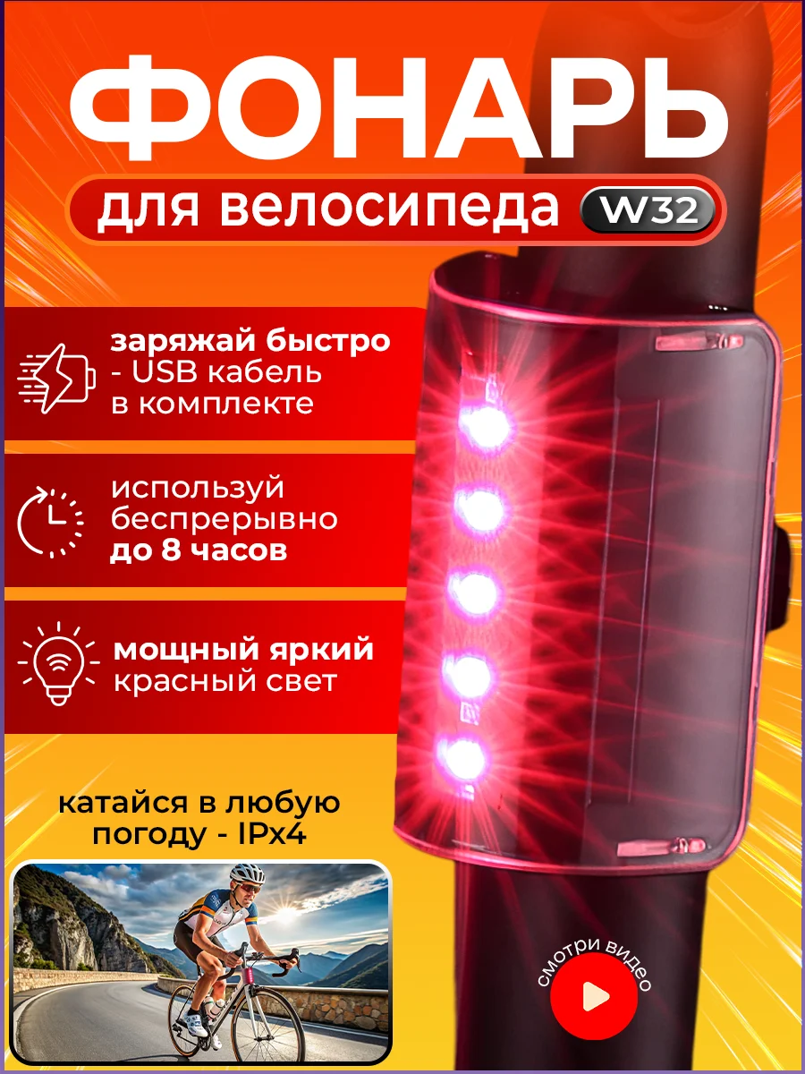Фонарь для велосипеда W32