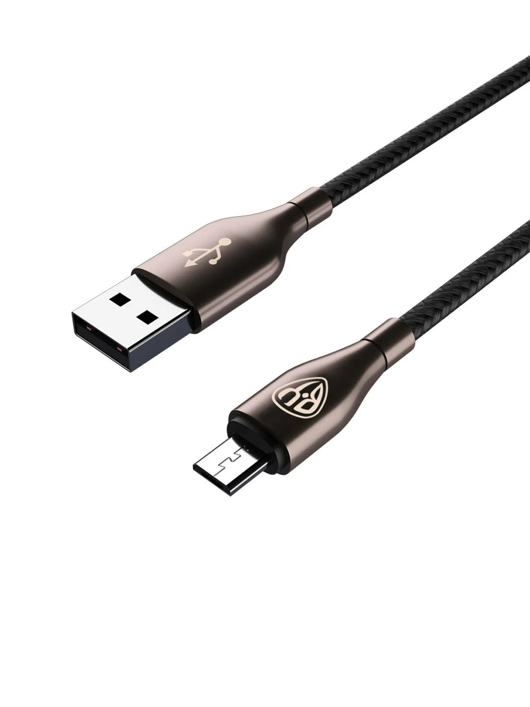 Кабель для зарядки керамика Micro USB, 1 метр, 3А, быстрая зарядка QC3.0, тканевая оплётка