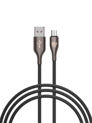 Кабель для зарядки керамика Micro USB, 1 метр, 3А, быстрая зарядка QC3.0, тканевая оплётка