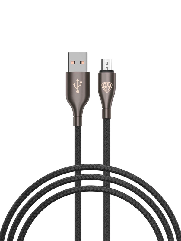 Кабель для зарядки керамика Micro USB, 1 метр, 3А, быстрая зарядка QC3.0, тканевая оплётка