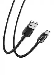 Кабель для зарядки Антарес Micro USB, 1 м, 3 A, штекер с подсветкой, плетен. кабель