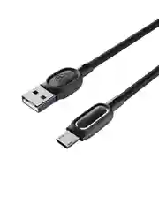 Кабель для зарядки Антарес Micro USB, 1 м, 3 A, штекер с подсветкой, плетен. кабель