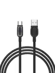 Кабель для зарядки Антарес Type-C, 1 м, 3 A, штекер с подсветкой, плетен. кабель