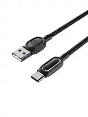 Кабель для зарядки Антарес Type-C, 1 м, 3 A, штекер с подсветкой, плетен. кабель
