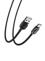 Кабель для зарядки Антарес Type-C, 1 м, 3 A, штекер с подсветкой, плетен. кабель
