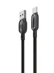 Кабель для зарядки Антарес Type-C, 1 м, 3 A, штекер с подсветкой, плетен. кабель