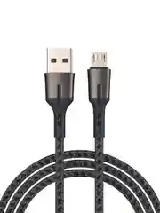 Кабель для зарядки Авангард Micro USB, 2 м, 3 А, быстрая зарядка QC 3.0, черный