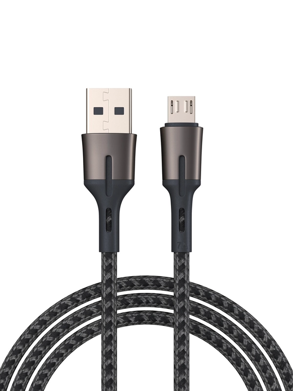Кабель для зарядки Авангард Micro USB, 2 м, 3 А, быстрая зарядка QC 3.0, черный