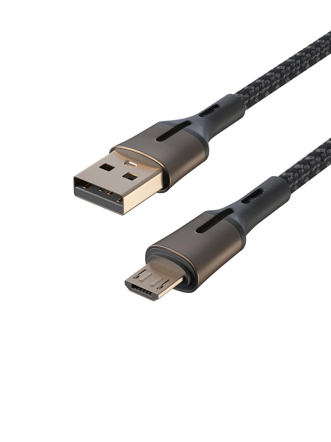 Кабель для зарядки Авангард Micro USB, 2 м, 3 А, быстрая зарядка QC 3.0, черный
