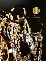 Люстра хрустальная светодиодная потолочная E27+LED золото Пульт ДУ
