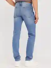 Синий мужские джинсы фасона Slim из хлопка
