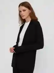 Черный женский кардиган без застёжки трикотаж