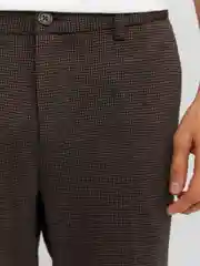 Коричневый мужские брюки силуэта Tapered