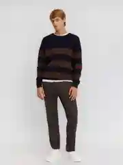 Коричневый мужские брюки силуэта Tapered