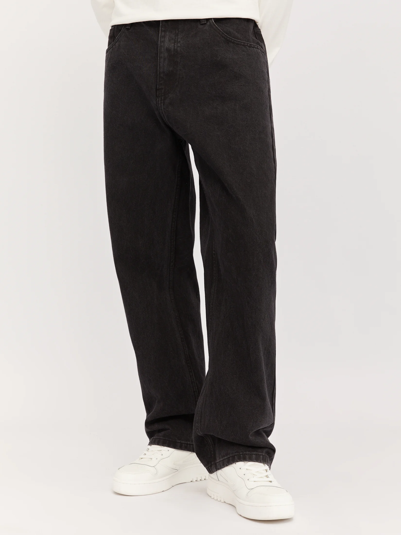 Черный мужские джинсы Bootcut из хлопка