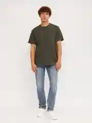 Бирюзовый мужские джинсы Slim рваные
