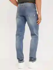 Бирюзовый мужские джинсы Slim рваные