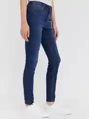 Синий женские джинсы Skinny, средней посадки