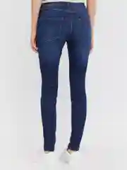 Синий женские джинсы Skinny, средней посадки